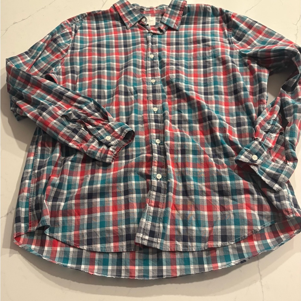American Eagle Outfitters Button Shirt Mens XXL Multicolor Plaid Long Sleeve